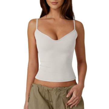 QINSEN Women's Bodycon Spaghetti Strap Crop Top - Stylish Summer Essential