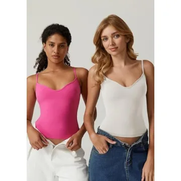 Stylish QINSEN Bodycon Spaghetti Strap Tank Top for Summer