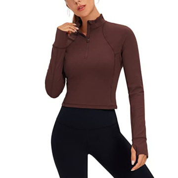 CRZ YOGA Women's Butterluxe Quarter Zip Athletic Pullover - Soft Sweatshirt for Yoga & Casual Wear
