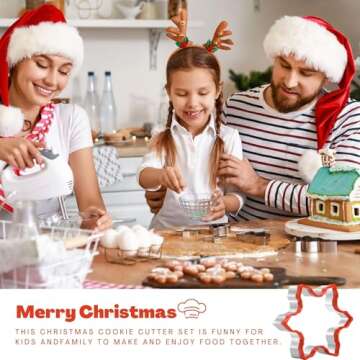 Cthinkaty Christmas Cookie Cutter Set for Holiday Baking