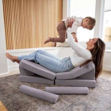 ZICOTO Modular Kids Play Couch for Fun Play Time or Comfy Lounging - The Perfect Toddler Sofa to Boo...