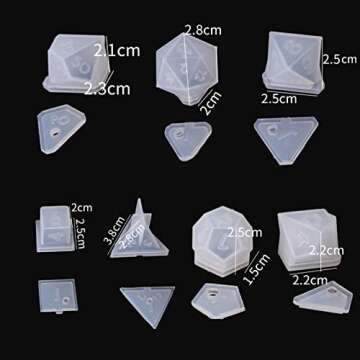7 Shapes Dice Molds for Epoxy Resin Casting