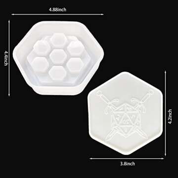 7 Shapes Dice Molds for Epoxy Resin Casting