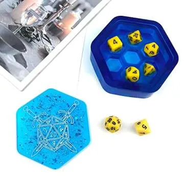 7 Shapes Dice Molds for Epoxy Resin Casting
