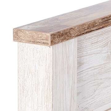 Signature Design by Ashley Willowton Cottage Farmhouse Panel Headboard ONLY, King/California, Whitewash