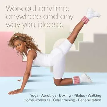 Bala Bangles Wrist & Ankle Weights for Women & Men - Adjustable Silicone Weighted Bracelet Set for Gym, Yoga, Pilates, Cardio & Strength Training - Wearable Arm & Leg Workout Weights