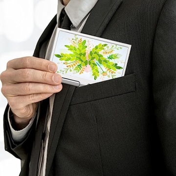 ZUYYON 6 Pcs Sublimation Blank Business Card Holders