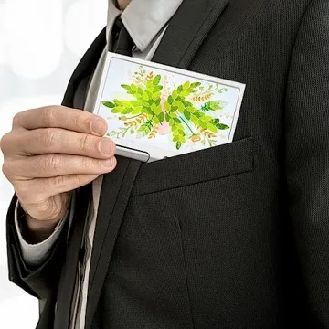 ZUYYON 6 Pcs Sublimation Blank Business Card Holders