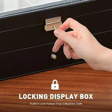 Elegant CO-Z Sunglasses Organizer with Lockable Design