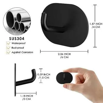 ZAVNZELF Adhesive Hooks for Home Organization