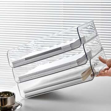 Gagee 4 Pack Paper Organizer for Desk,Stackable Paper Tray Book Holder for Classroom,Office and More...