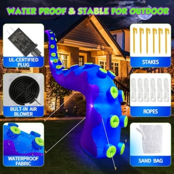 16FT Giant Halloween Inflatables Octopus Tentacles