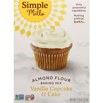 Simple Mills Almond Flour Baking Mix, Vanilla Cupcake & Cake Mix - Gluten Free, Plant Based, Paleo F...