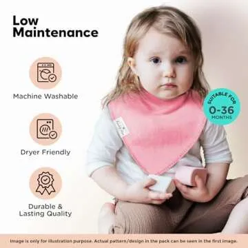KiddyStar Organic Baby Bibs – Soft, Absorbent Cotton Bandana Bibs for Drooling & Teething – Adjustable & Stylish Baby Gift