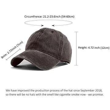 Buy HH HOFNEN Vintage Adjustable Baseball Cap Online