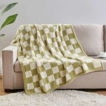 CozeCube Ultra Soft Checkered Throw Blanket 60x80