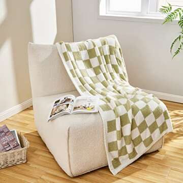 CozeCube Ultra Soft Checkered Throw Blanket 60x80