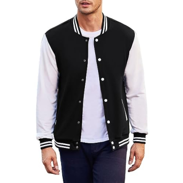 COOFANDY Varsity Baseball Jacket for Stylish Comfort