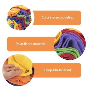 DONGKER Pet Snuffle Ball, Plush Colorful Interactive Sniffle Toy