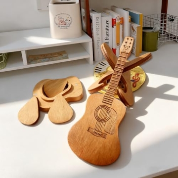 Doyyi Wooden Pick Storage Box for Guitarists