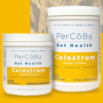 Colostrum Supplement for Gut Health, Bloating, Hair Growth, Muscle Recovery, Immune Support - Unflavored Bovine Colostrum Powder Made in USA, Non-GMO, Gluten Free, 3 Grams Per Serving - 83 Servings