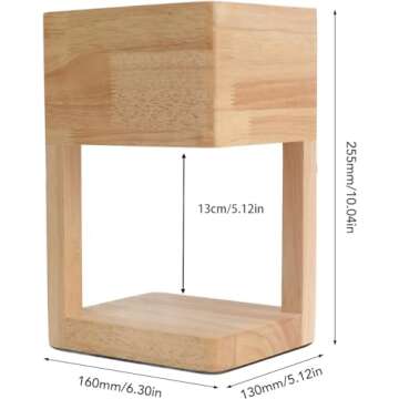 Wooden Candle Warmer Lamp Adjustable with Timer and Bulbs