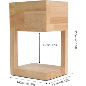 Wooden Candle Warmer Lamp Adjustable with Timer and Bulbs