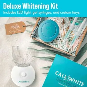 Cali White Teeth Whitening Kit - Organic Gel & LED Light