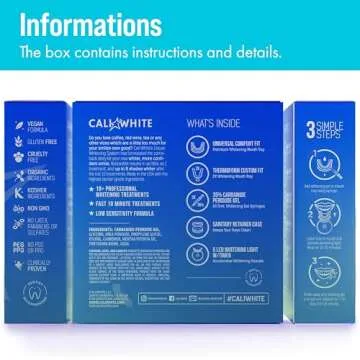 Cali White Teeth Whitening Kit - Organic Gel & LED Light