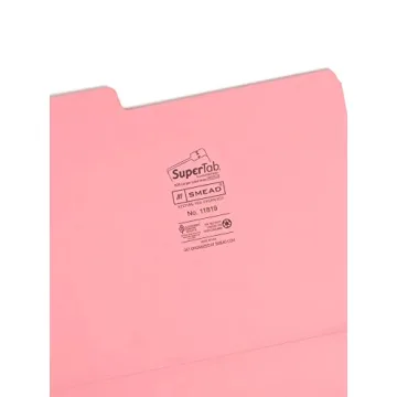Smead SuperTab Oversized File Folders Dark Pink 12-Pack