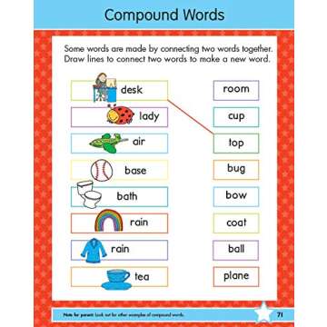 First Grade Big Workbook Ages 6 - 7: 220+ Activities, Phonics, Spelling, Reading, Language Arts, Math, Space, Measurement and Time (Gold Stars Series)