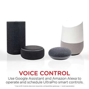 UltraPro Z-Wave Smart Light Switch, Smart Toggle Light Switch, QuickFit & SimpleWire, 3-Way Ready, Compatible with Alexa, Google Assistant, ZWave Hub Required, Repeater/Range Extender, White, 39354