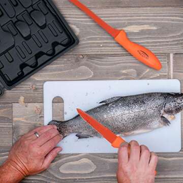 Flex Fillet Fishing Cutlery Set with Knives and Case