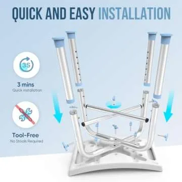 OasisSpace Heavy Duty Shower Chair for Comfortable Bathing