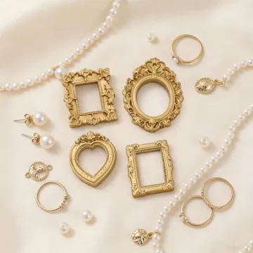 Fengligoo Antique Mini Gold Picture Frames for Crafts