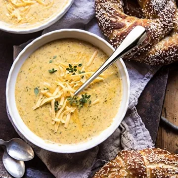 AmoVee Stainless Steel Soup Spoons Set of 8 for All Occasions