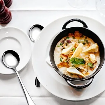 AmoVee Stainless Steel Soup Spoons Set of 8 for All Occasions