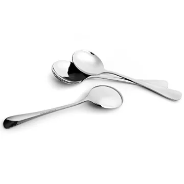 AmoVee Stainless Steel Soup Spoons Set of 8 for All Occasions