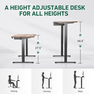 FEZIBO Electric Standing Desk Ergonomic Height Adjustability