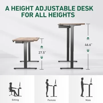 FEZIBO Electric Standing Desk Ergonomic Height Adjustability