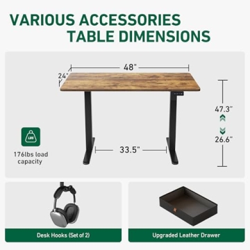 FEZIBO Electric Standing Desk Ergonomic Height Adjustability