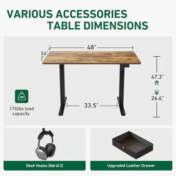 FEZIBO Electric Standing Desk Ergonomic Height Adjustability