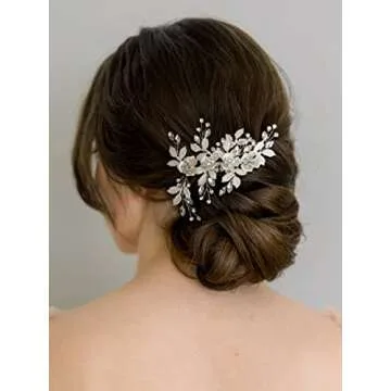 SWEETV Rhinestone Bridal Hair Comb – Elegant Wedding Accessory