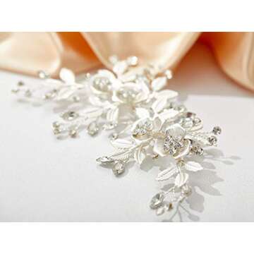 SWEETV Rhinestone Bridal Hair Comb – Elegant Wedding Accessory