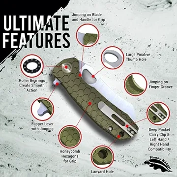 Honey Badger Pocket Knife - Everyday Carry & Tactical Tool