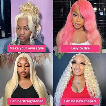 YUTU 26INCH 613 Lace Front Wig Human Hair 180% Density 13x4 Lace Front Wigs Human Hair Body Wave Blonde Lace Front Wigs Human Hair Pre Plucked With Baby Hair