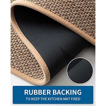 Non Skid Washable Kitchen Rugs and Mats | Elegant & Durable
