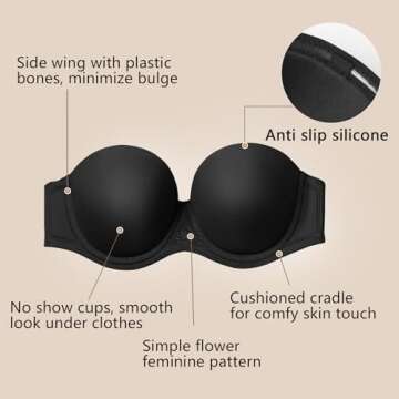 Ultimate DotVol Strapless Bra - Comfort and Style