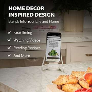 COURANT MAG:2 Wireless Charging Stand - Belgian Linen - 2 in 1 Multi-Device Charger - Magnetic Stand for MagSafe iPhones 16, 15, 14, 13, 12 with Charging Base for AirPod Cases, (Charcoal)