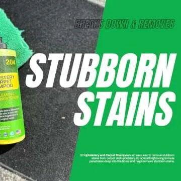 3D Upholstery & Carpet Shampoo - High Foam Stain Remover & Odor Eliminator Shampoo 1 Gallon